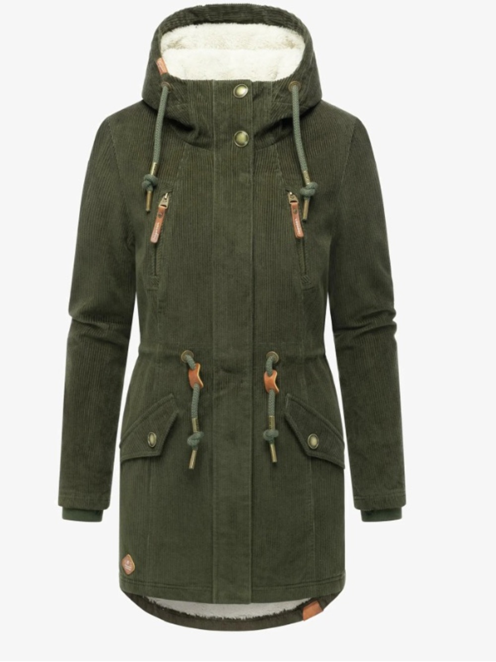 Ragwear Women’s Elba Olive Green Parka Winter Coat Small Timeless Cold Weather
